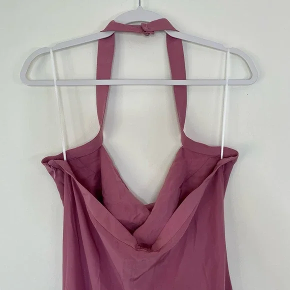 NWT Reformation Pink Silk Midi Dress - Picture 10 of 11